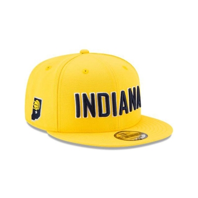 Yellow Indiana Pacers Hat - New Era NBA Statement Edition 9FIFTY Snapback Caps USA4602987